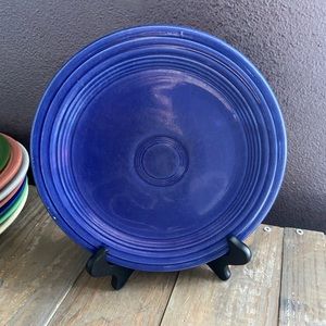 1936 Old vintage Fiestaware cobalt blue lunch plate
